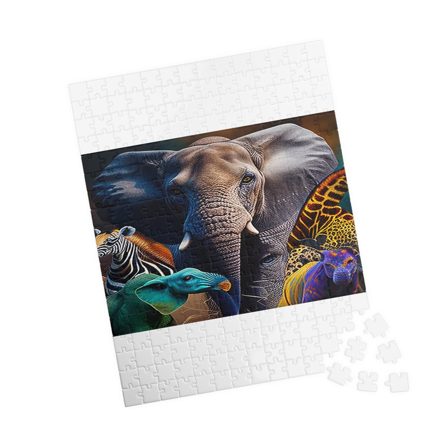 ELEPHANT & Animal Lovers Puzzle (110, 252, 520, 1014-piece)