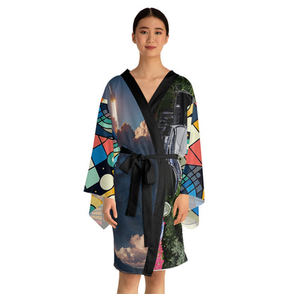 Sophisticated Cosmopolitan Series (AB) Long Sleeve Kimono Robe 🌸