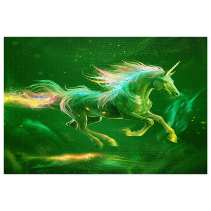 "The Magic Pony" Green Unicorn Jigsaw Puzzle (252, 500,1000-Piece) Right