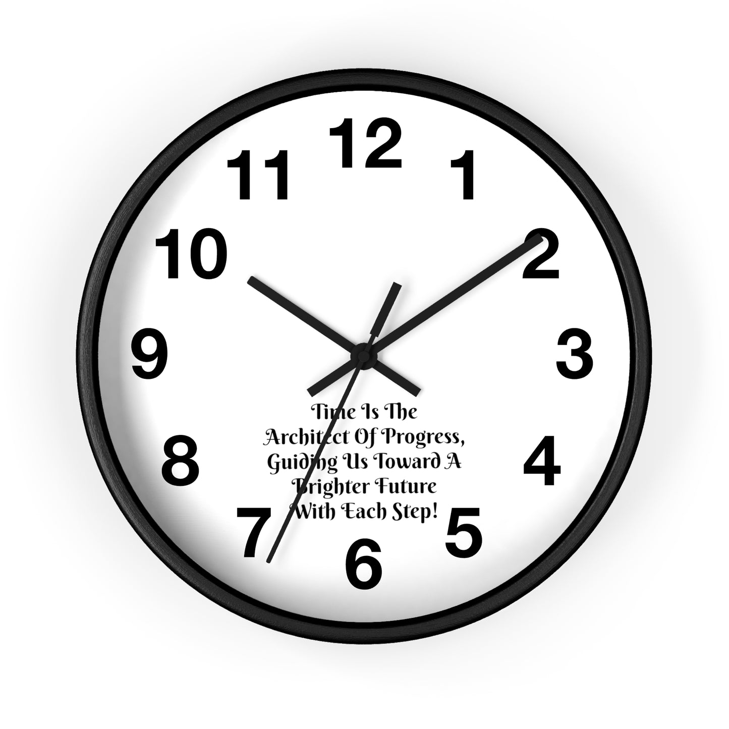 Progress Takes Time: Inspirational Architect Wall Clock