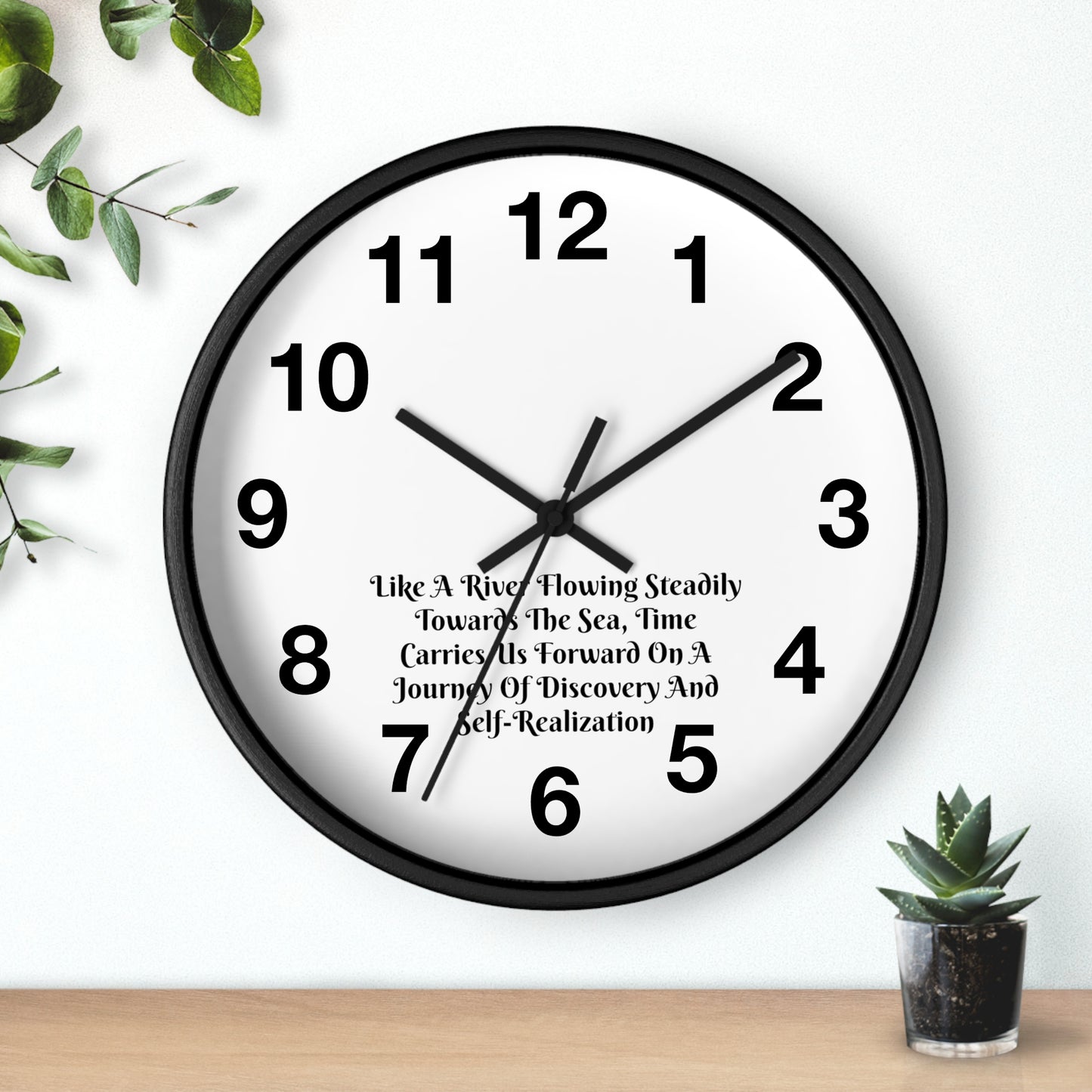 Embrace the Flow of Time: "River Journey" Inspirational Wall Clock