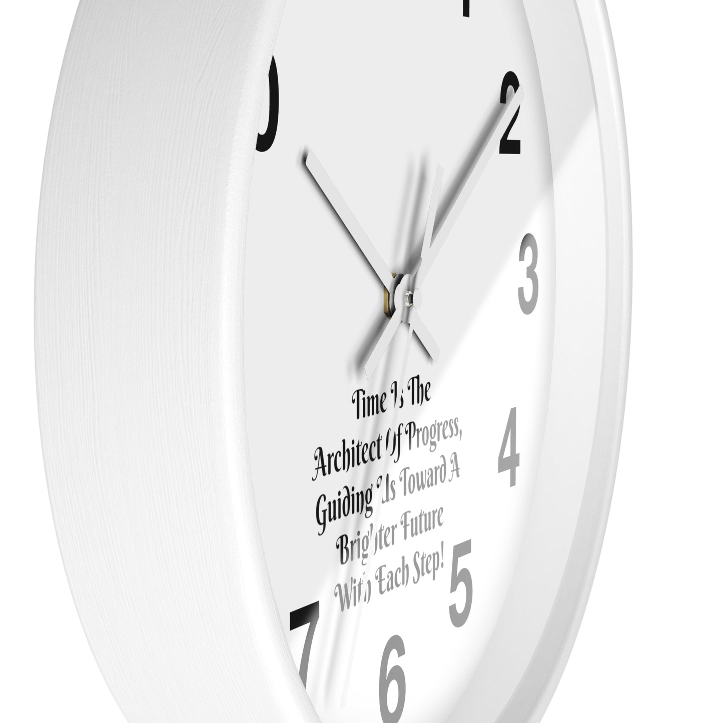 Progress Takes Time: Inspirational Architect Wall Clock