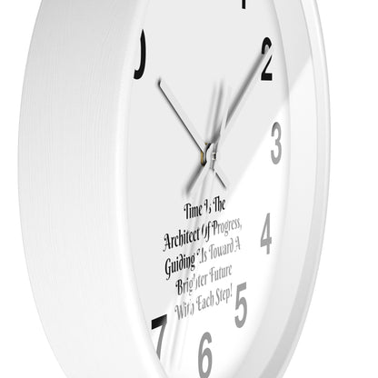 Progress Takes Time: Inspirational Architect Wall Clock