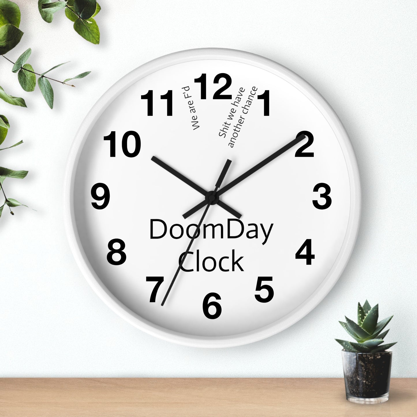 "Doomsday Countdown" Wall Clock