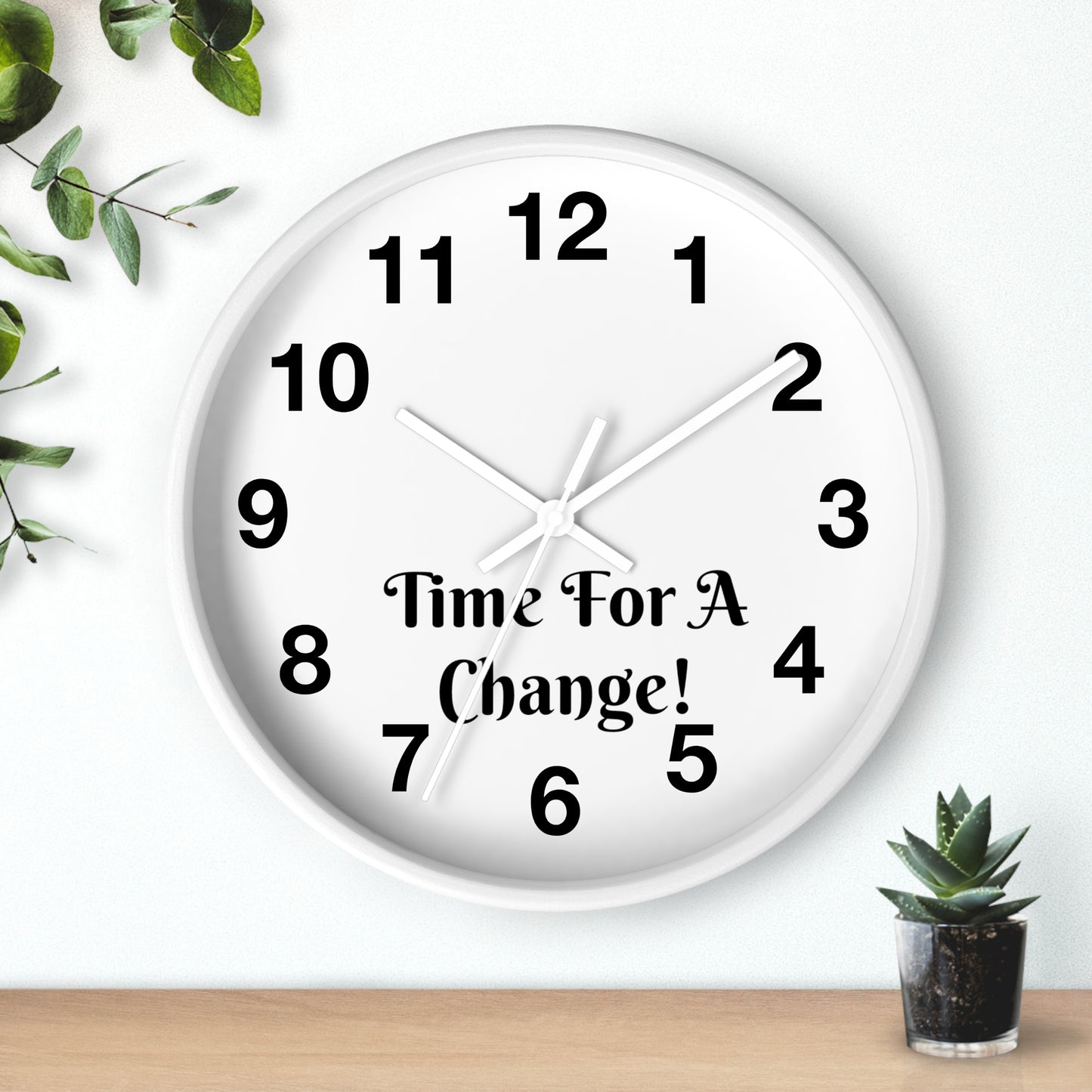 "Time For A Change" Wall Clock