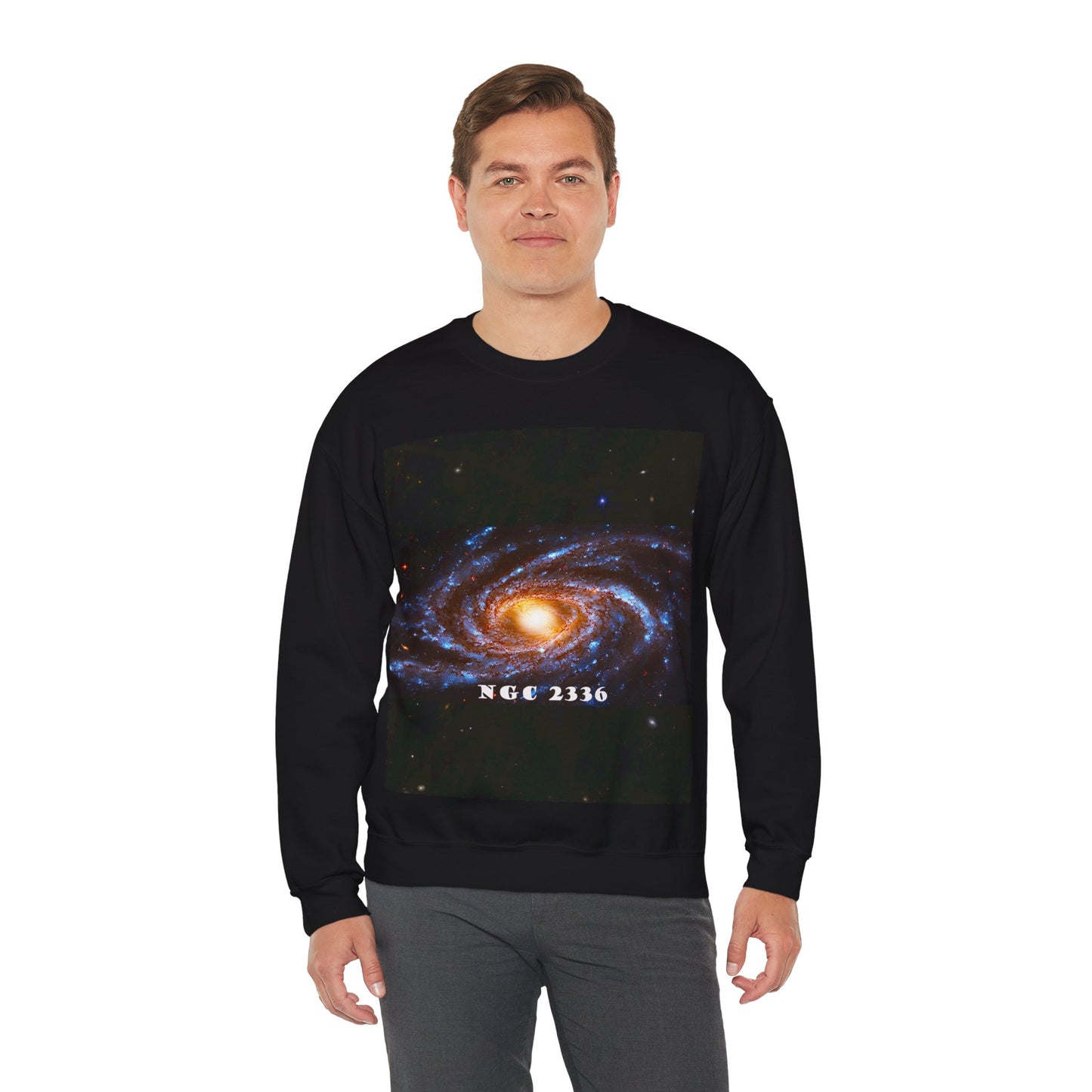 Cosmos Series 14 NGC2336-galaxy Unisex Heavy Blend™ Crewneck Sweatshirt