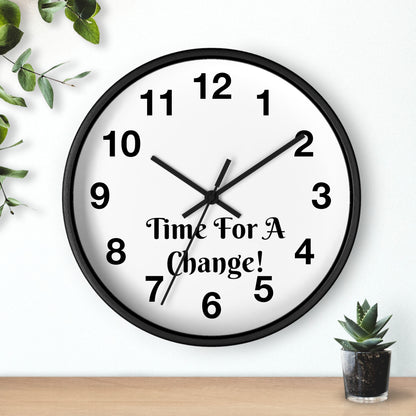 "Time For A Change" Wall Clock