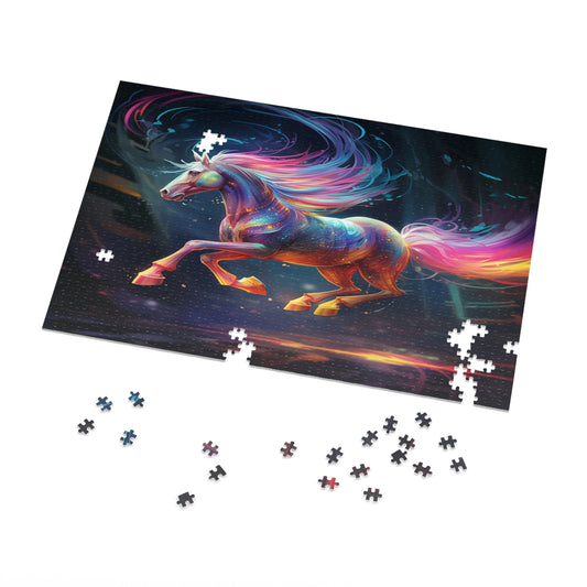"The Magic Pony" Jigsaw Puzzle ( 252, 500,1000-Piece) Pink Highlights