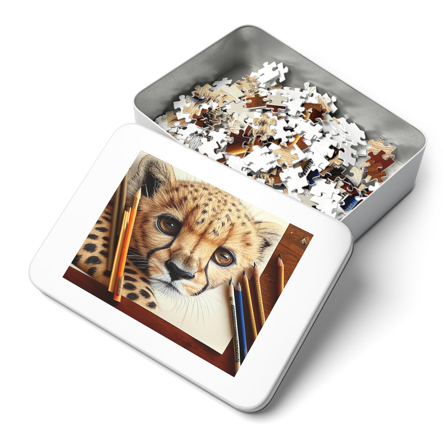 African Leopard Cub Jigsaw Puzzle: Wildly Captivating!  ( 252, 500, 1000-Piece)