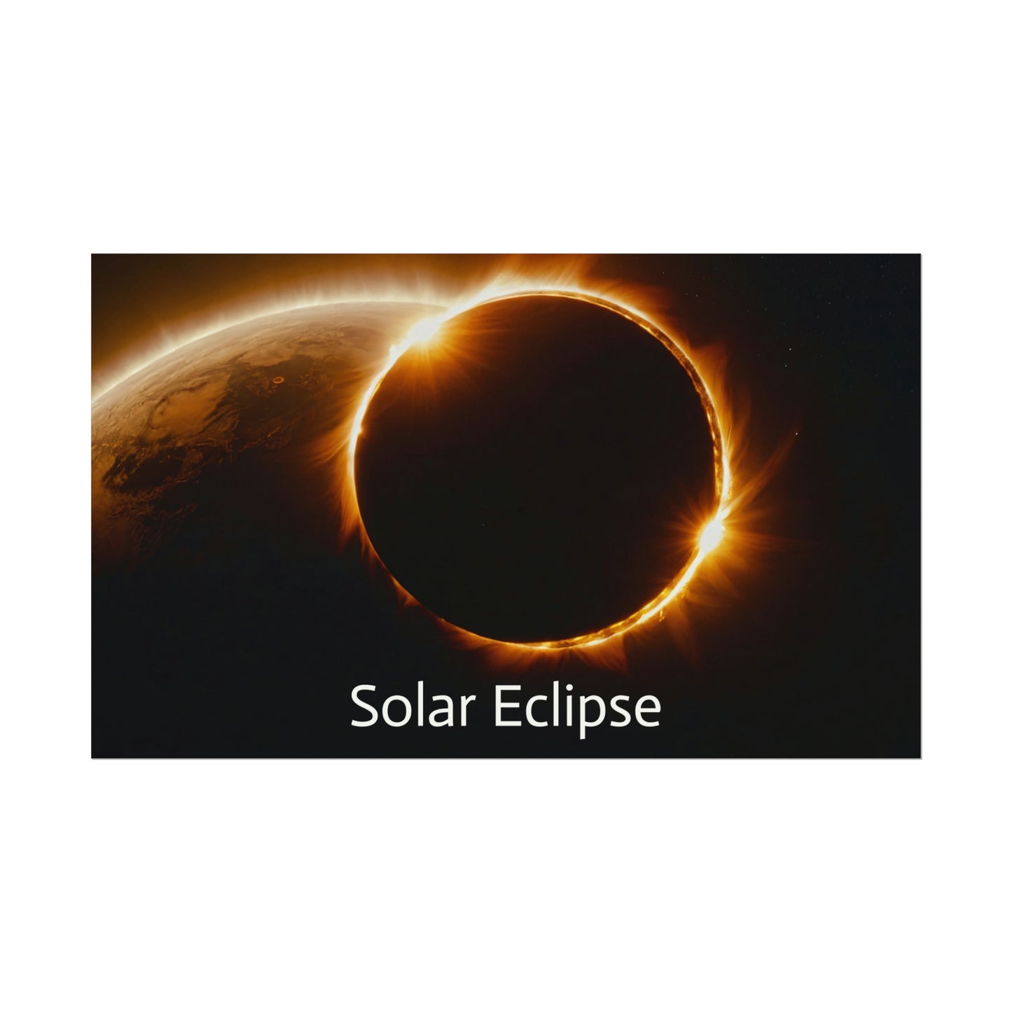 Solar Eclipse Watercolor Posters: Add Cosmic Artistry to Your Walls 54" x 36" (Horizontal) $119.99