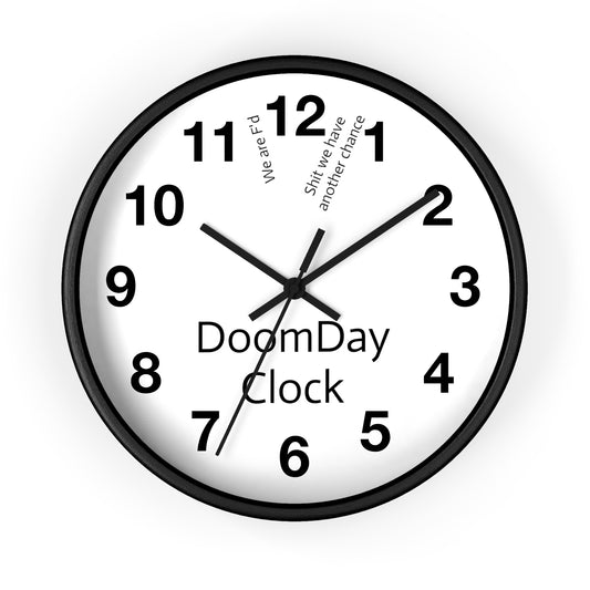 "Doomsday Countdown" Wall Clock