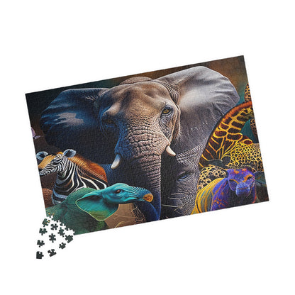 ELEPHANT & Animal Lovers Puzzle (110, 252, 520, 1014-piece)