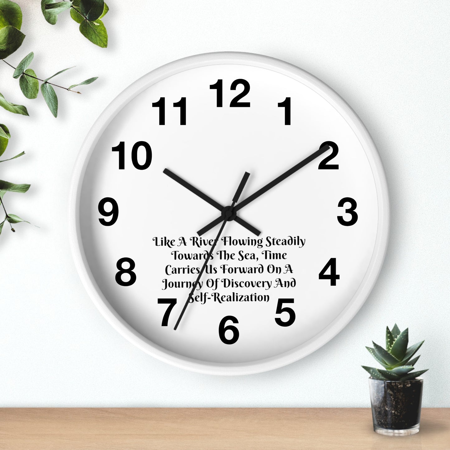 Embrace the Flow of Time: "River Journey" Inspirational Wall Clock