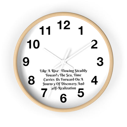 Embrace the Flow of Time: "River Journey" Inspirational Wall Clock