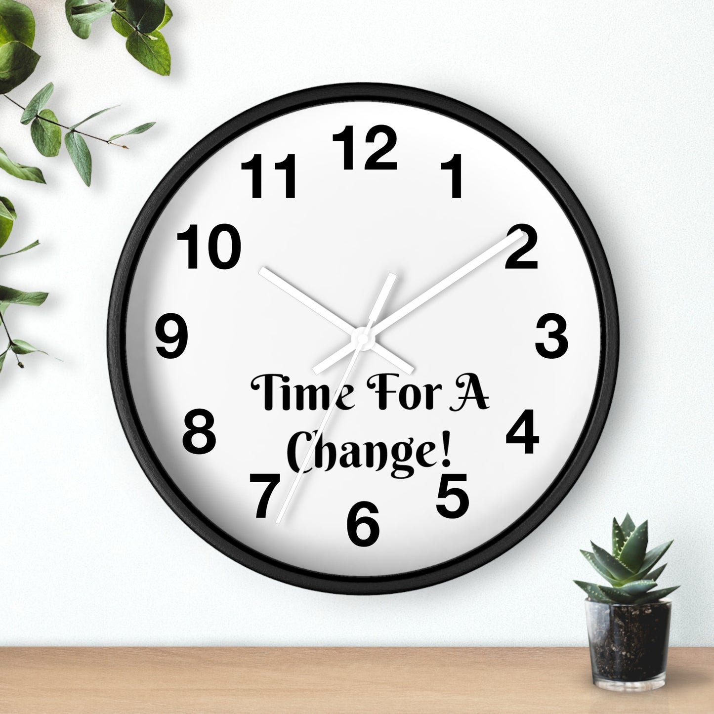 "Time For A Change" Wall Clock