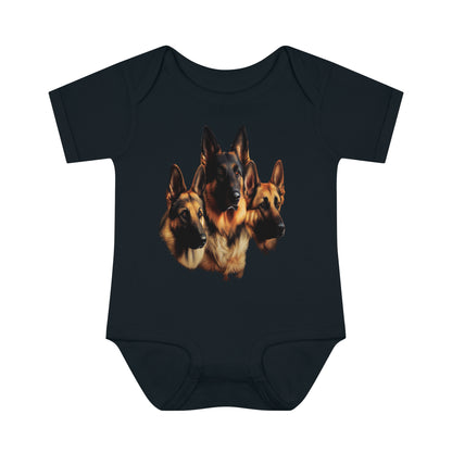 German Shepherd Infant Baby Rib Bodysuit