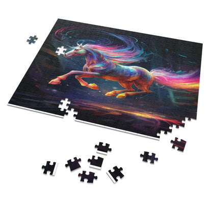 "The Magic Pony" Jigsaw Puzzle ( 252, 500,1000-Piece) Pink Highlights