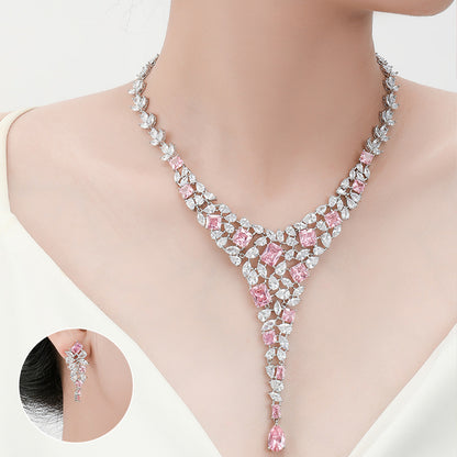 Complete Your Bridal Look:  Zircon Necklace & Earring Sets