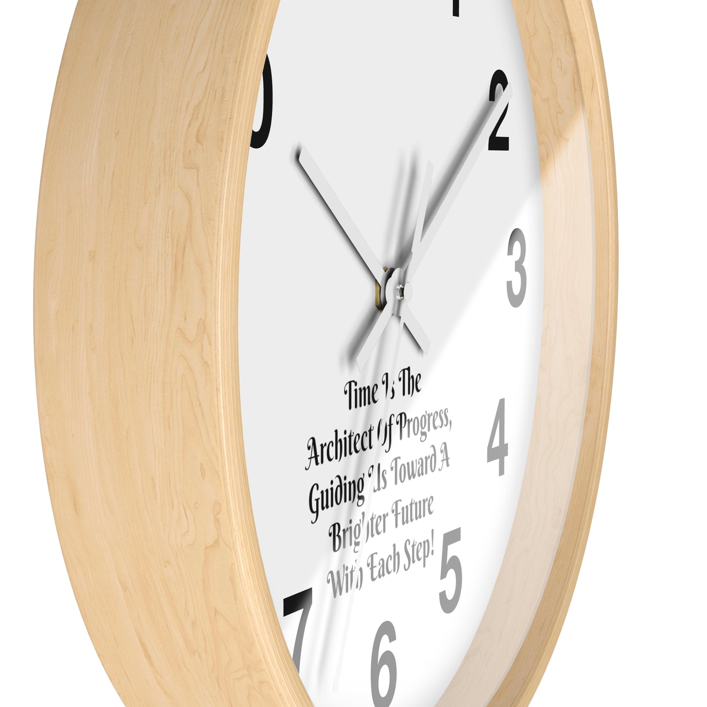 Progress Takes Time: Inspirational Architect Wall Clock