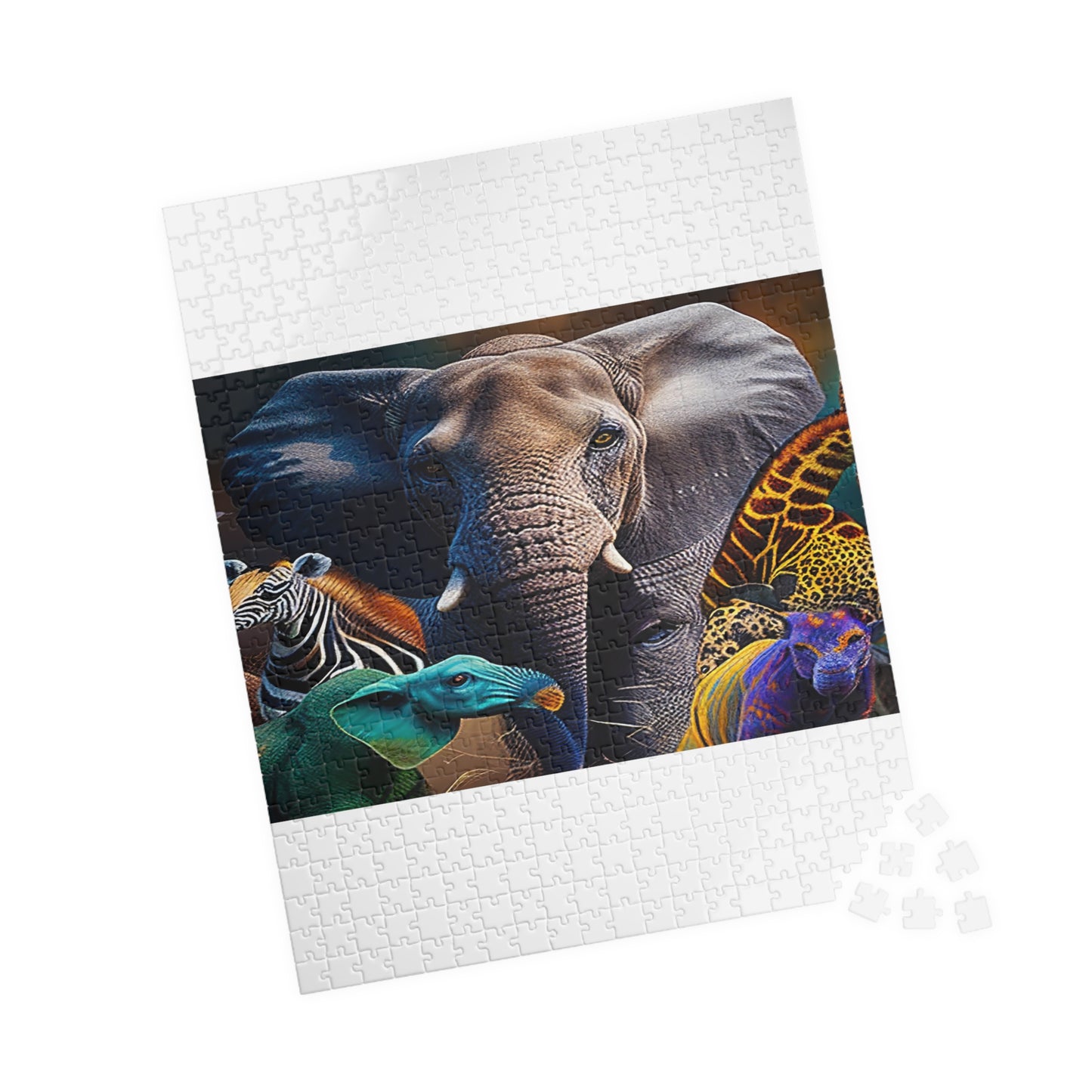 ELEPHANT & Animal Lovers Puzzle (110, 252, 520, 1014-piece)