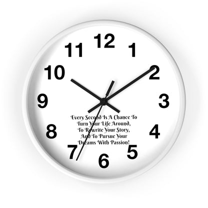 Motivational Wall Clock: Embrace Every Second, Transform Your Life