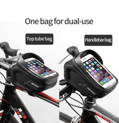 Upgrade Your Ride:  CoolChange Bike Bag with Phone Mount & Rainproof Design