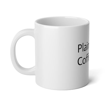 Plain White Coffee Cup Jumbo Mug, 20oz