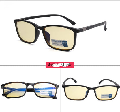 TR90 Lightweight Anti-Blue Light Glasses for Men - Flat Lens Anti-Radiation Gaming Glasses