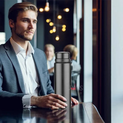 1L Thermal Water Bottle - Stainless Steel Thermos for Water, Tea, Coffee, Keeps Cold and Hot, Vacuum Flask