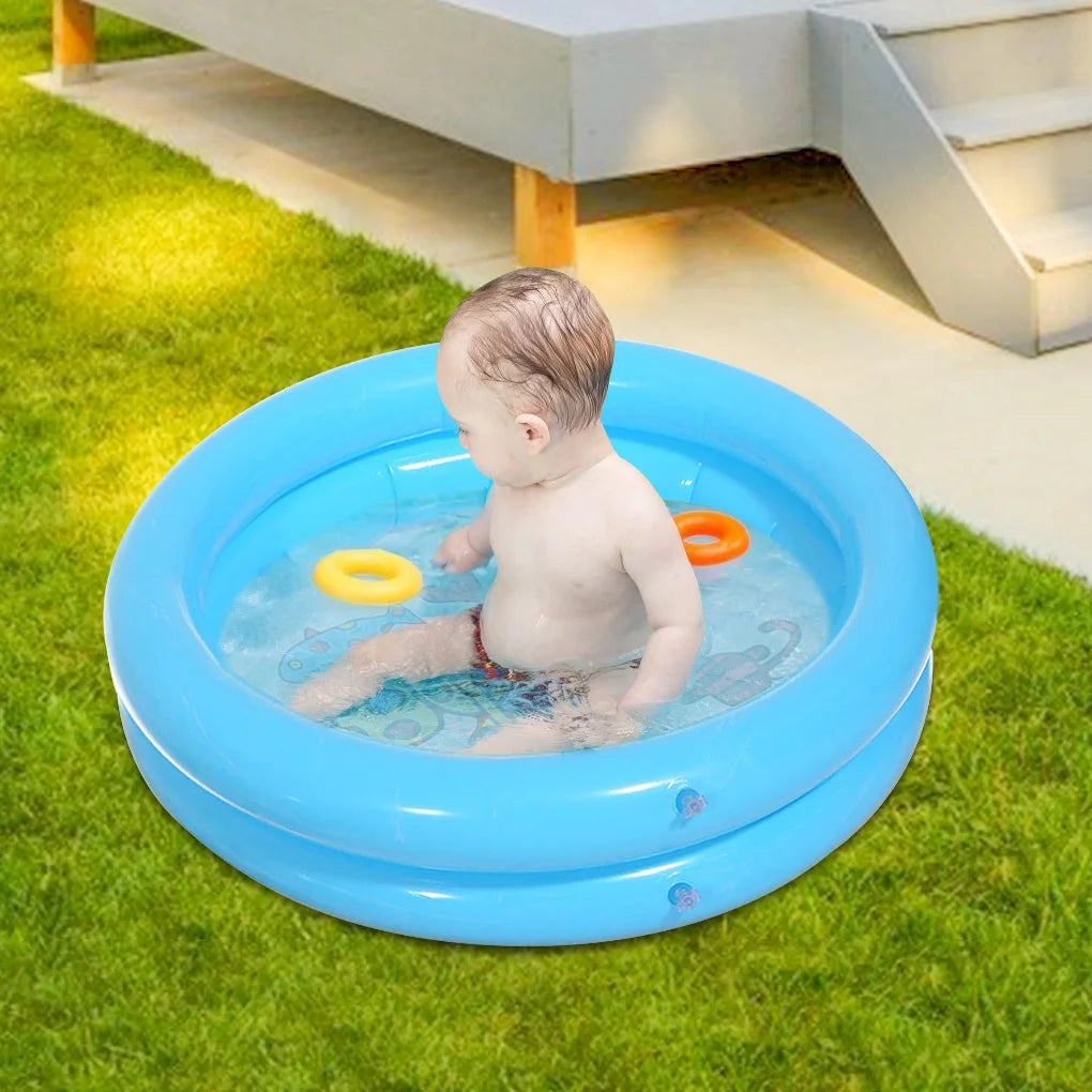 65x65cm Inflatable Baby Swimming Pool with Cute Animal Prints for Kids