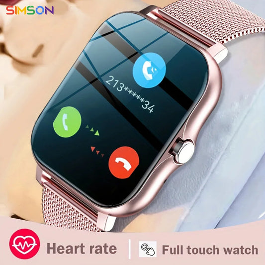 New SmartWatch with 1.44" Full Touch Color Screen - Android Phone Compatible, Custom Dial, Bluetooth Call, Smart Watch for Men and Women