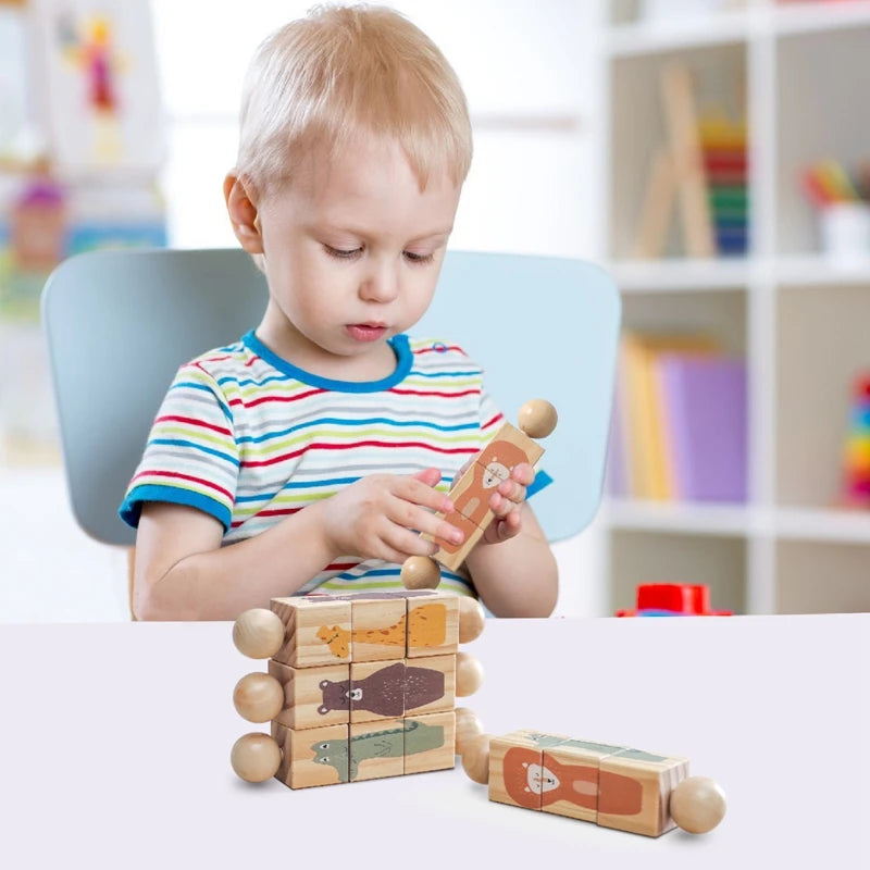 Engage & Soothe: Wooden Crib Mobile with Rattle Toys