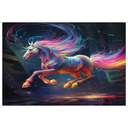 "The Magic Pony" Jigsaw Puzzle ( 252, 500,1000-Piece) Pink Highlights