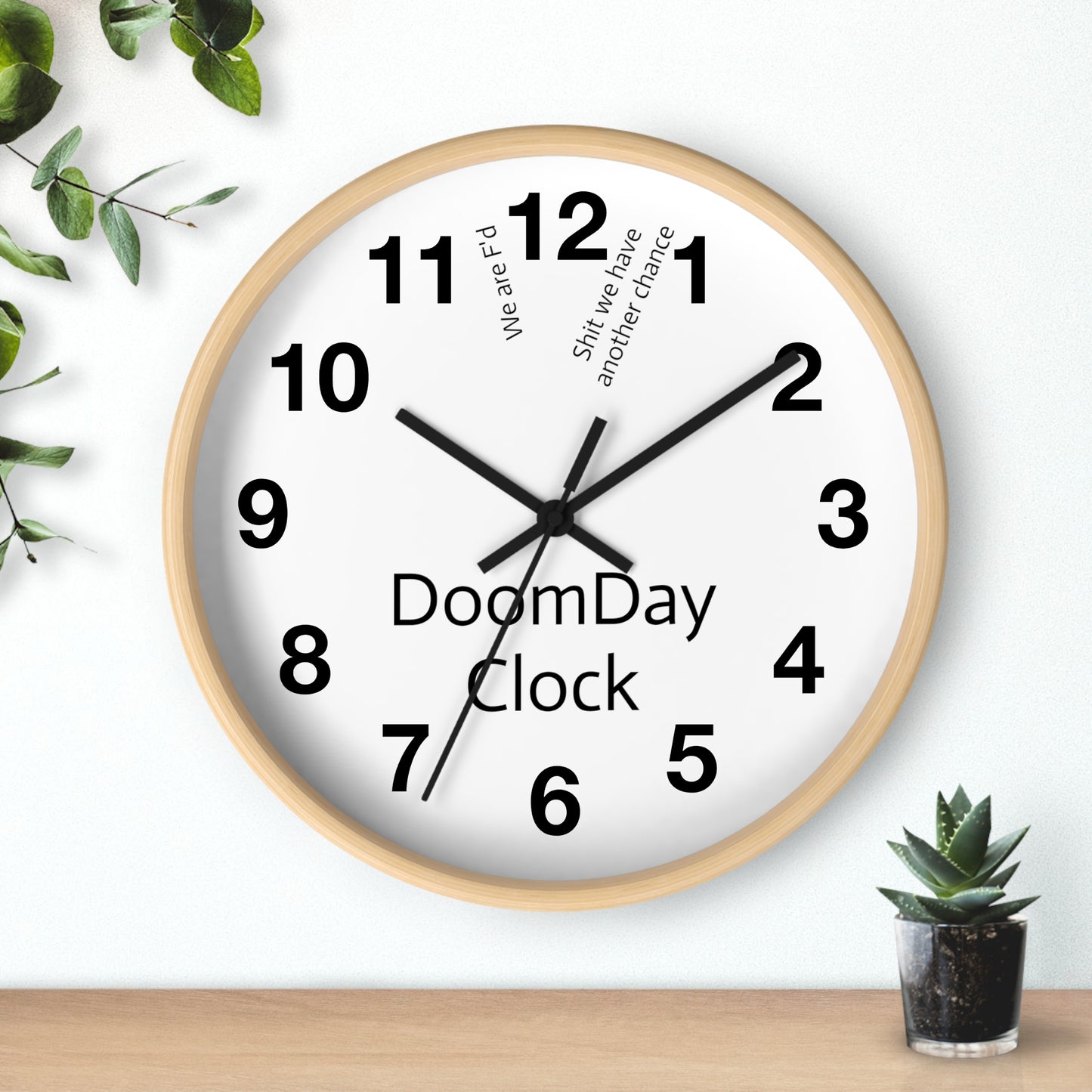 "Doomsday Countdown" Wall Clock