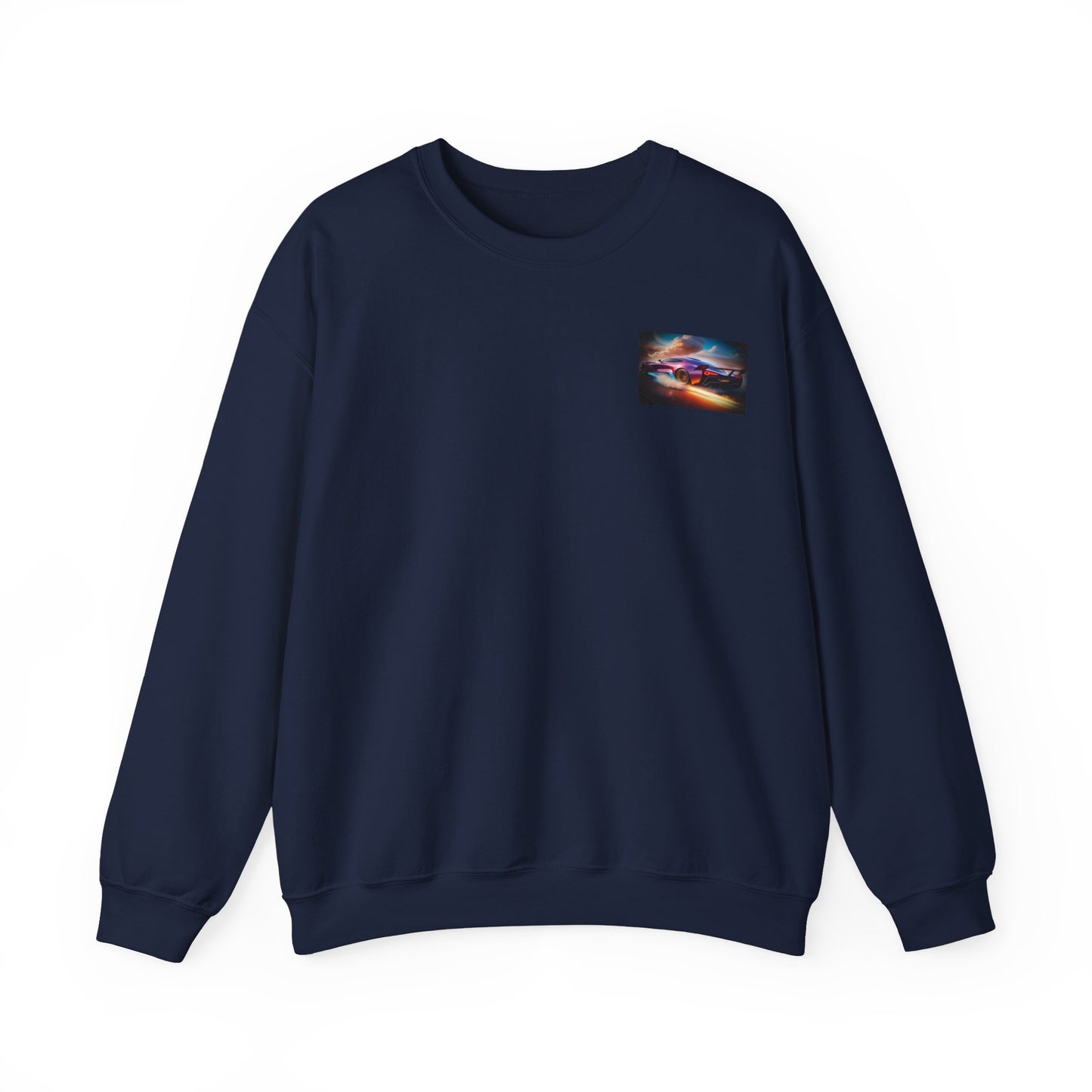 Digital Race Car Art Sweatshirt: Vibrant Style, Cozy Comfort