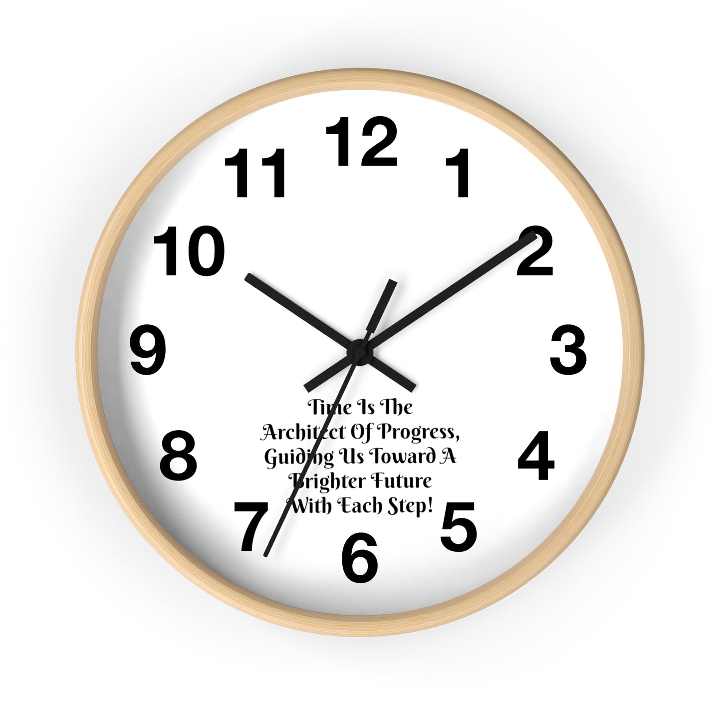 Progress Takes Time: Inspirational Architect Wall Clock