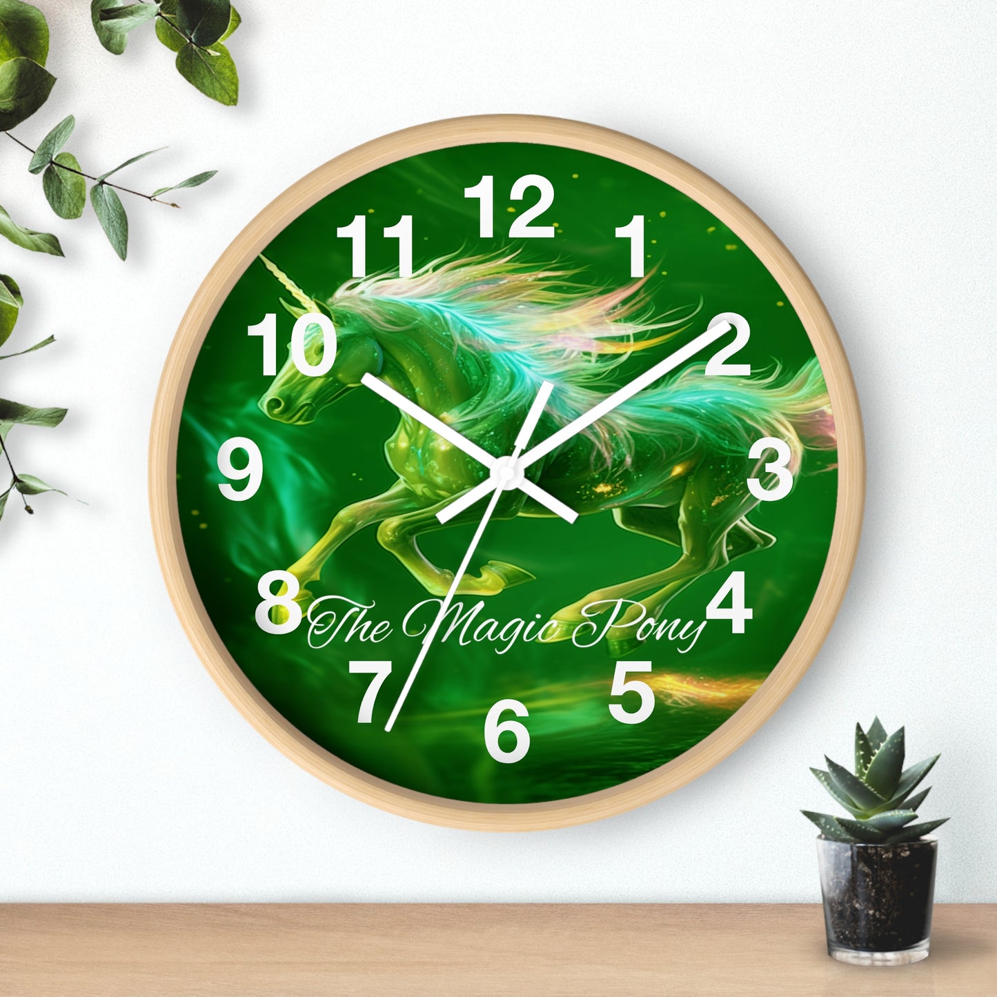 Clock Enchant Your Space: "The Magic Pony"  Wall Clock