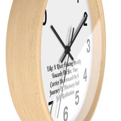 Embrace the Flow of Time: "River Journey" Inspirational Wall Clock