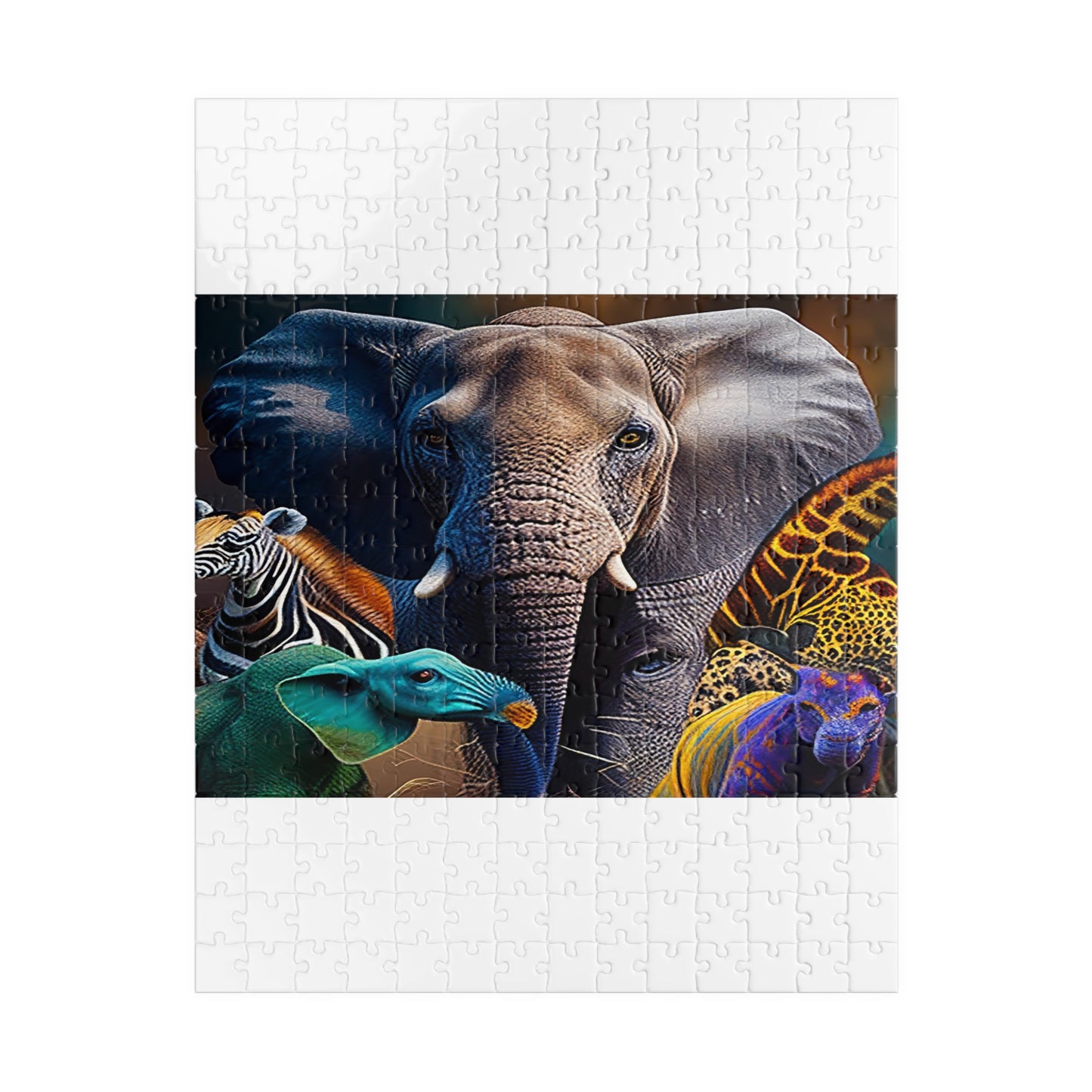 ELEPHANT & Animal Lovers Puzzle (110, 252, 520, 1014-piece)