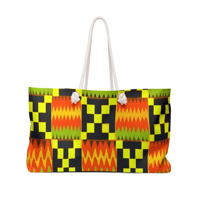 Kente Cloth Weekender Bag: Escape with African Style