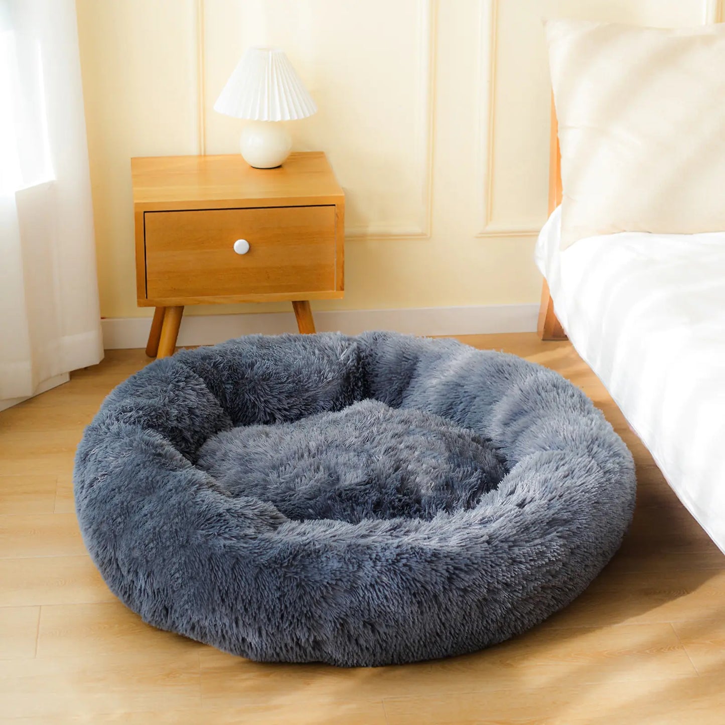 Ultimate Pet Pampering: Luxurious Plush Calming Bed