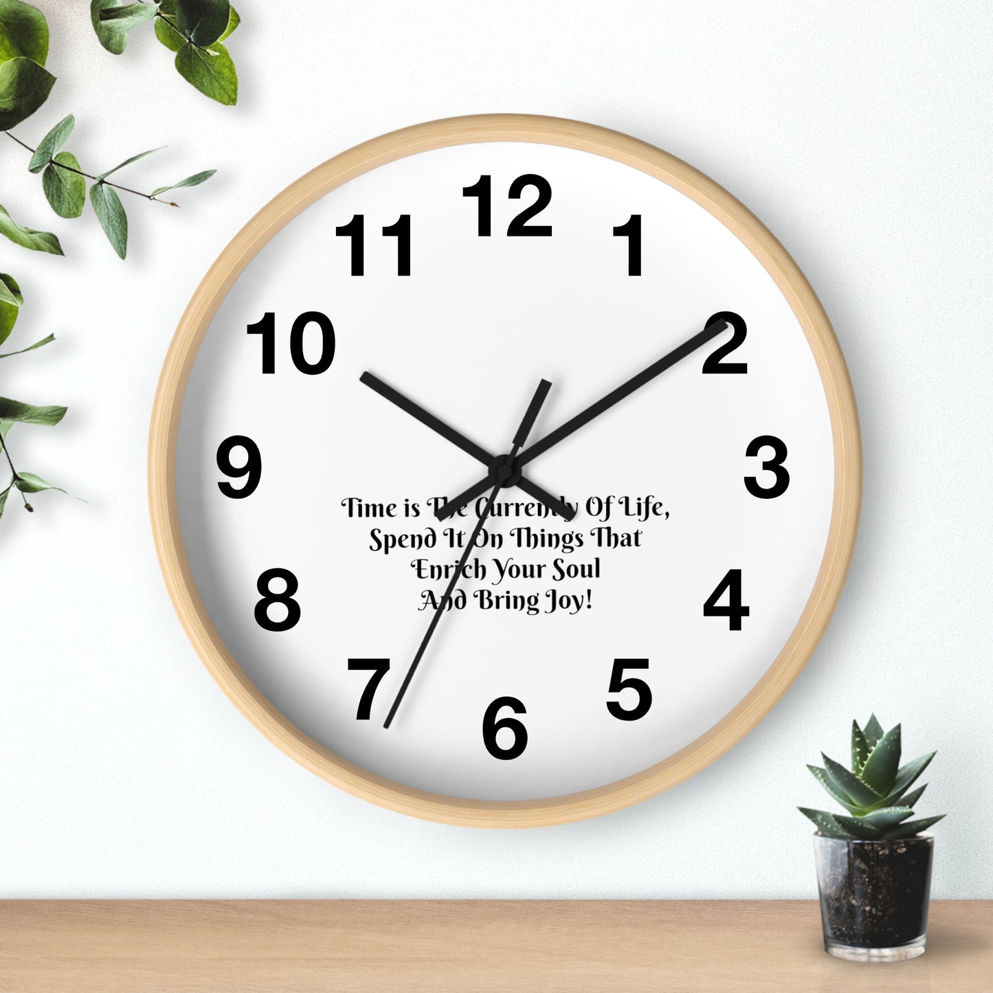 Time is the currency of life; spend it on things that enrich your soul and bring you joy! Clock Wall Clock Home Use!!