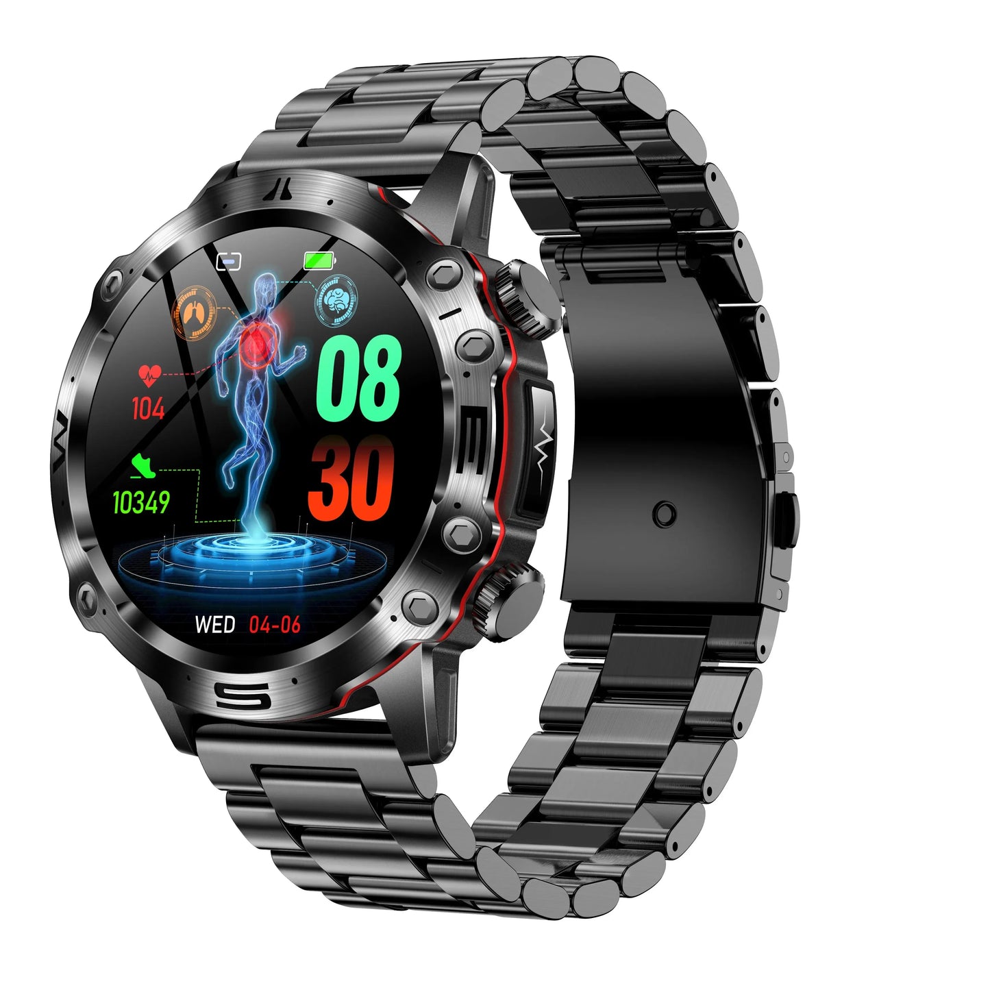 LOPOM ET482: Advanced Health Monitoring Smartwatch with ECG+PPG