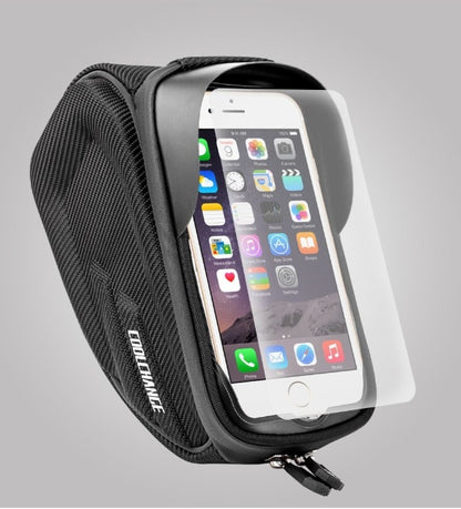 Upgrade Your Ride:  CoolChange Bike Bag with Phone Mount & Rainproof Design