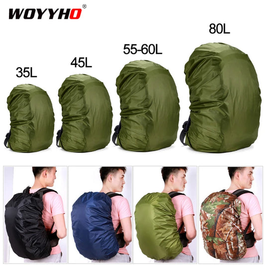 Waterproof Rain Cover for Backpacks - 35-80L Outdoor Hiking and Climbing Bag Cover