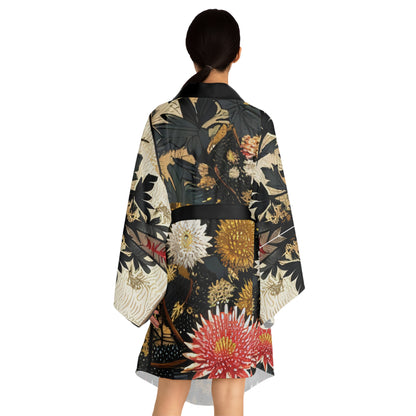 Sophisticated Cosmopolitan Series (V) Long Sleeve Kimono Robe 🌸