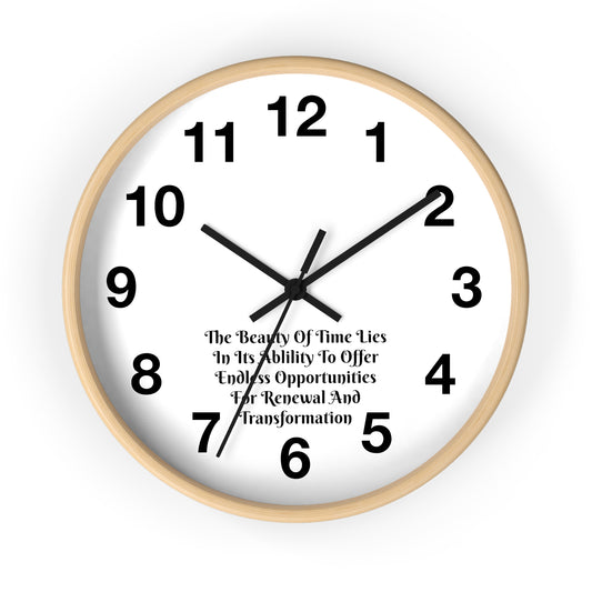 The beauty of time lies in its ability to offer endless opportunities for renewal and transformation! Clock Wall Clock Home Use!!