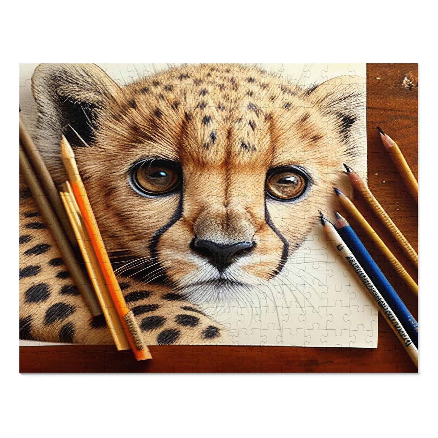 African Leopard Cub Jigsaw Puzzle: Wildly Captivating!  ( 252, 500, 1000-Piece)