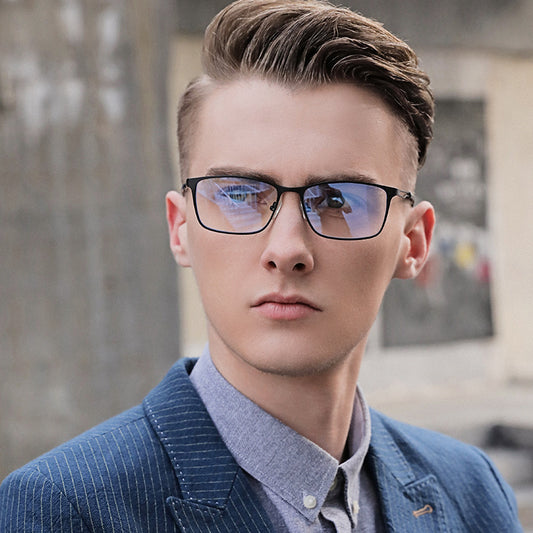Stylish & Functional:  Metal Anti-Blue Light Glasses for Men