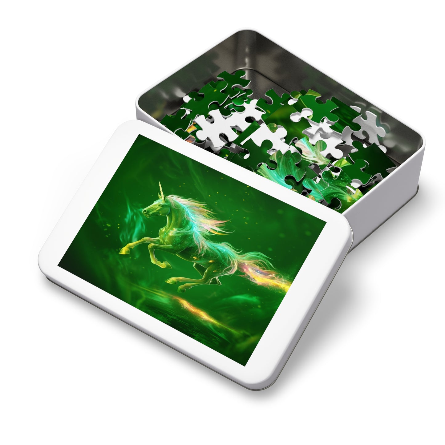 Green Unicorn Jigsaw Puzzle (500,1000-Piece)